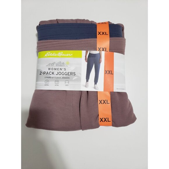 Eddie Bauer‎ Ladies Jogger 2-pack in Blue Night Shadow & Pink Mauve - Size XXL - Picture 4 of 8